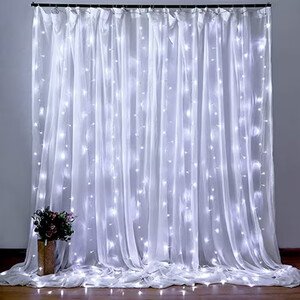 Luces navideñas para cortina