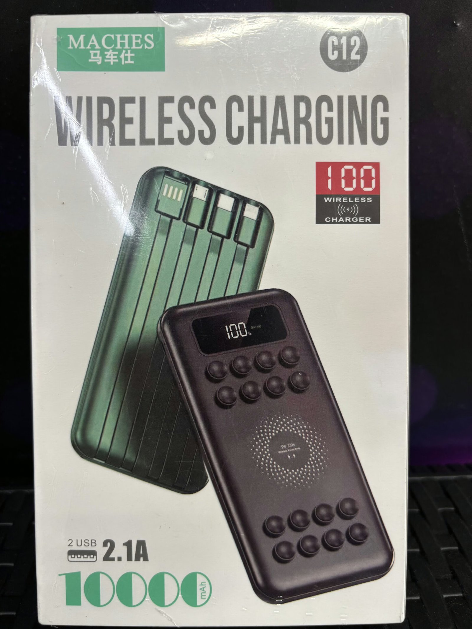 Power Bank 4 en 1 y carga inalambrica